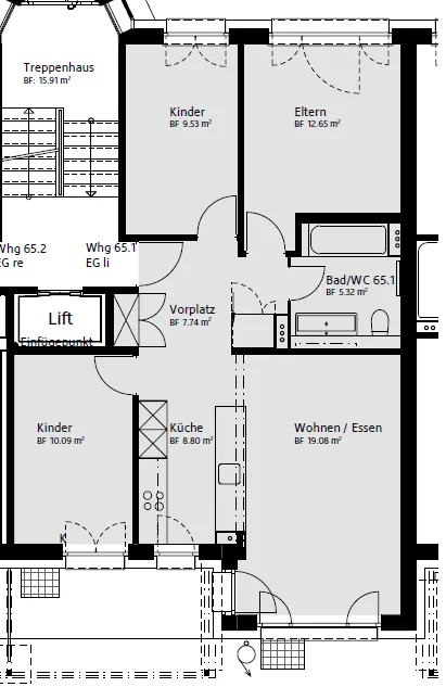 Attraktive 4.5-Zimmer-Wohnung mit Balkon und eigenem Waschturm – Foto 8 von 8