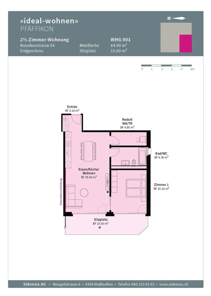 Exklusive 2.5-Zimmer-Wohnung in Pfäffikon ZH