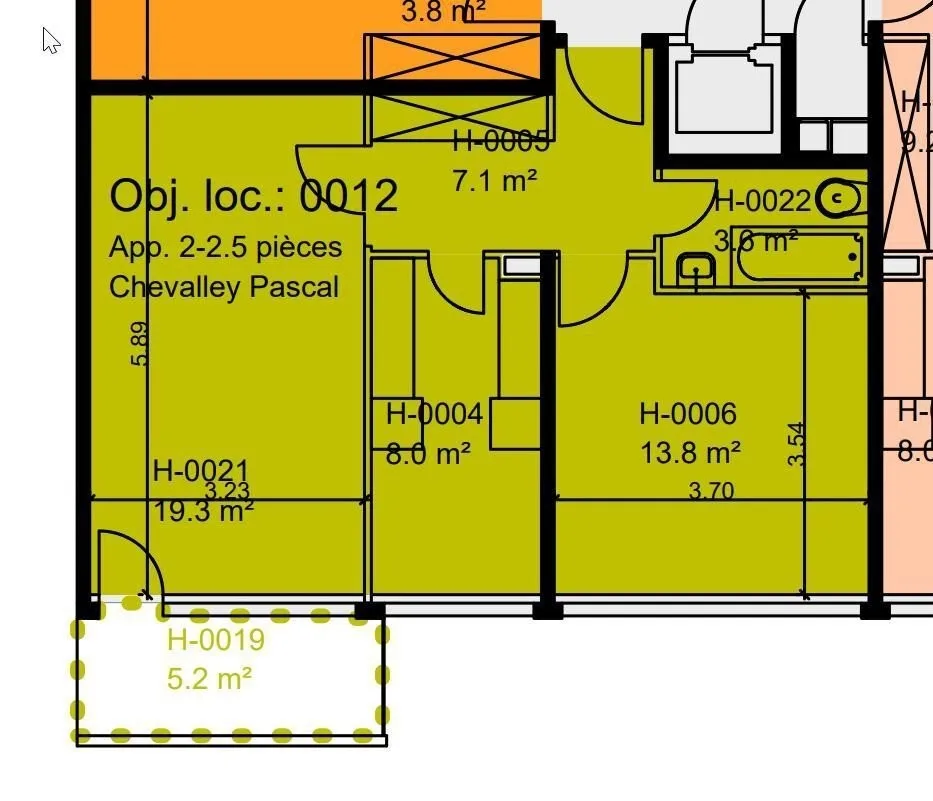 Bel appartement de 2 pièces
