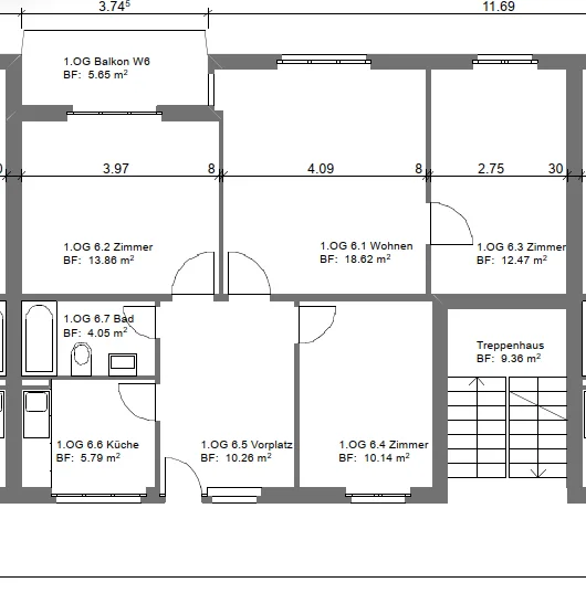 4.5 Zimmer-Wohnung im Hochparterre (Sitzplatz)