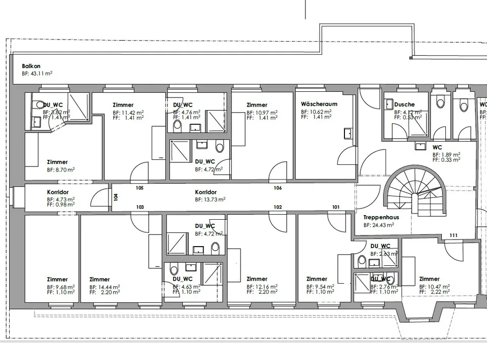 Möbilierte Monatszimmer, mit eigenem Badezimmer