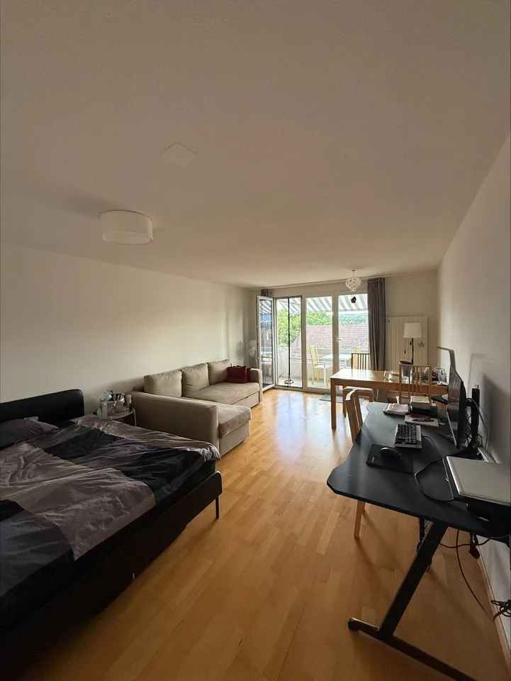 Helle 1.5-Zimmer-Wohnung mit Balkon und schönem Weitblick