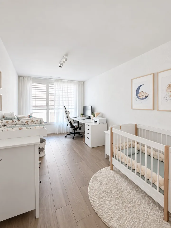 Grosse, moderne Neubauwohnung mit grossem Balkon und Blick auf den Zürichsee