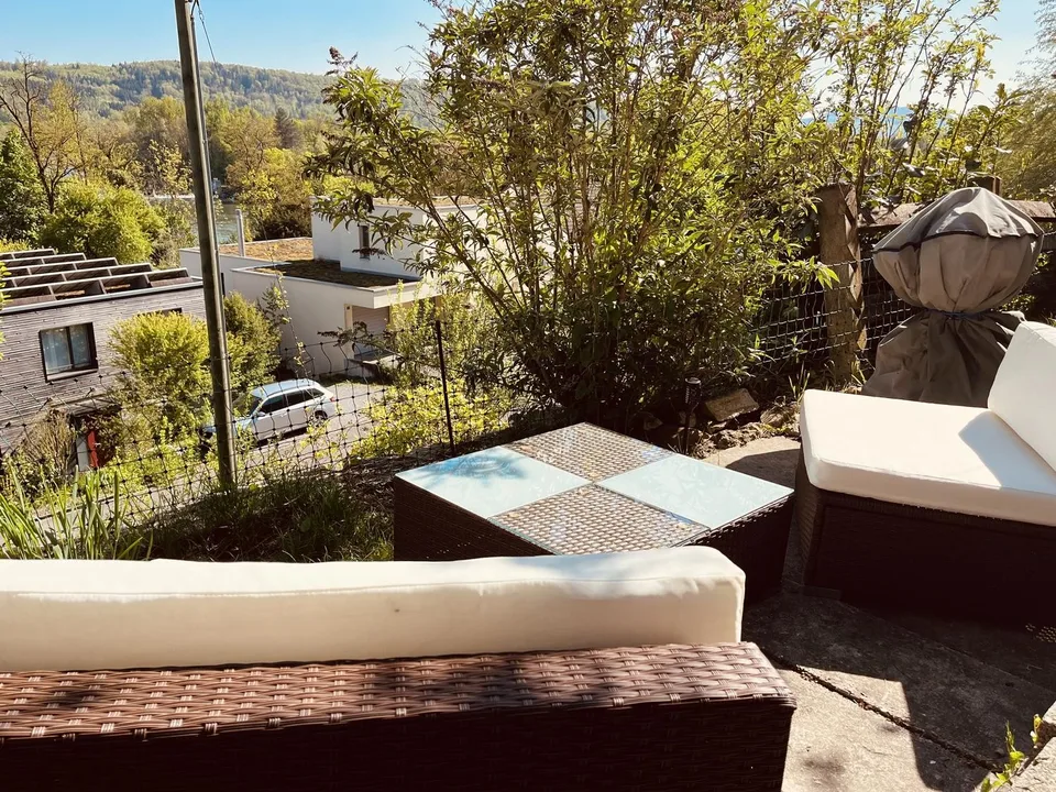 4½-Zimmer-Wohnung mit Garten, Terrasse und Aareblick