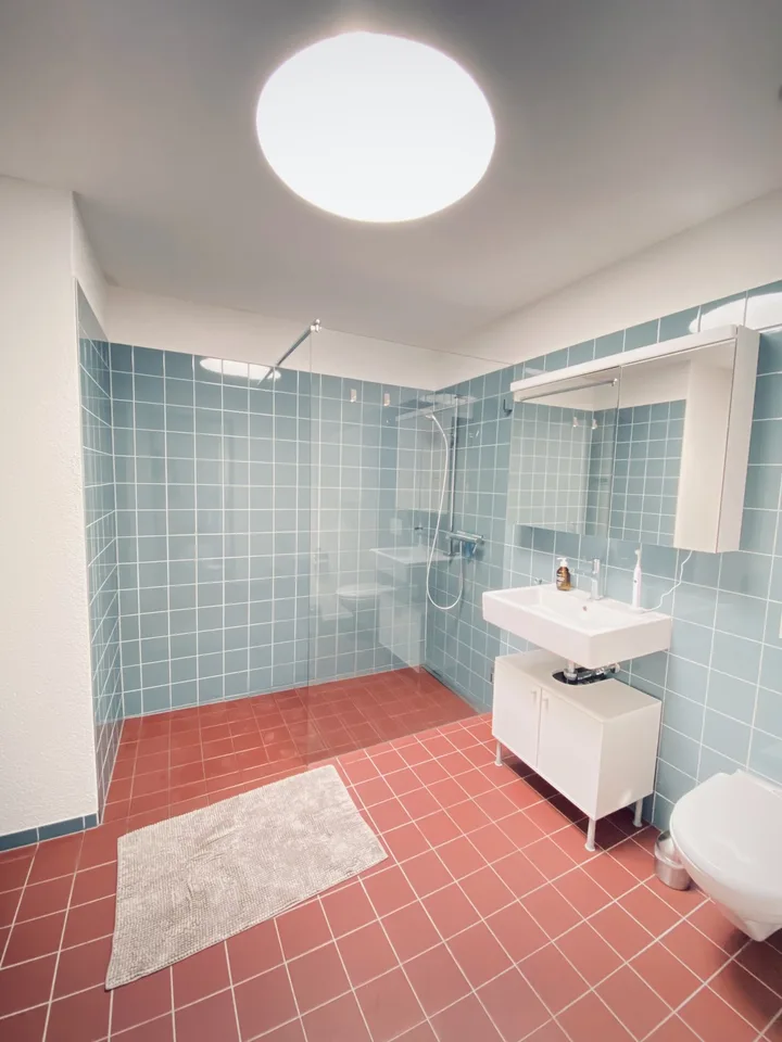 Ein Zimmer in moderner Attikawohnung mit riesiger Dachterrasse & herrlichem Ausblick (2er-WG, Möbliert, Frau bevorzugt)