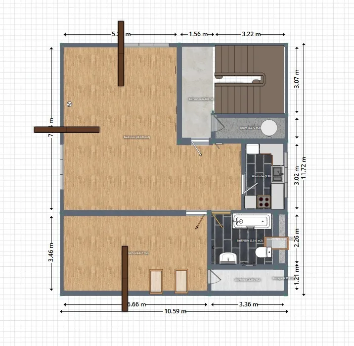 Charming Attic Apartment with Fireplace & Character
