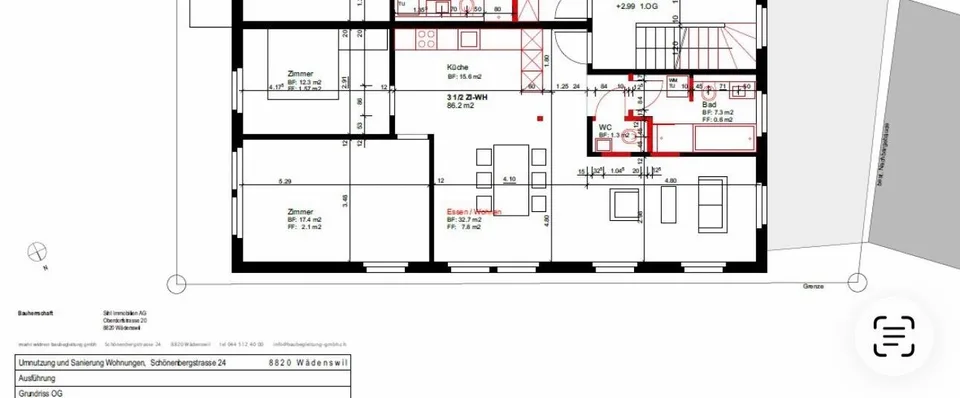 Schönenbergstrasse, 8820 Wädenswil - CHF 2’960 inkl. NK pro Monat