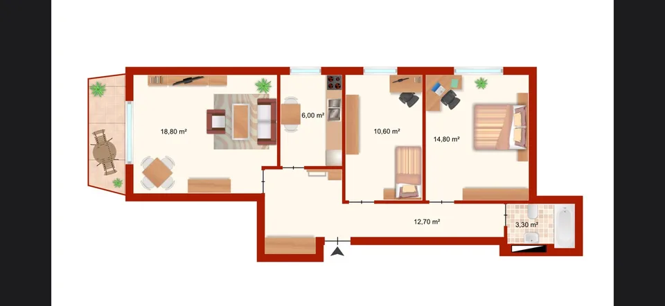 3-Zimmer-Wohnung