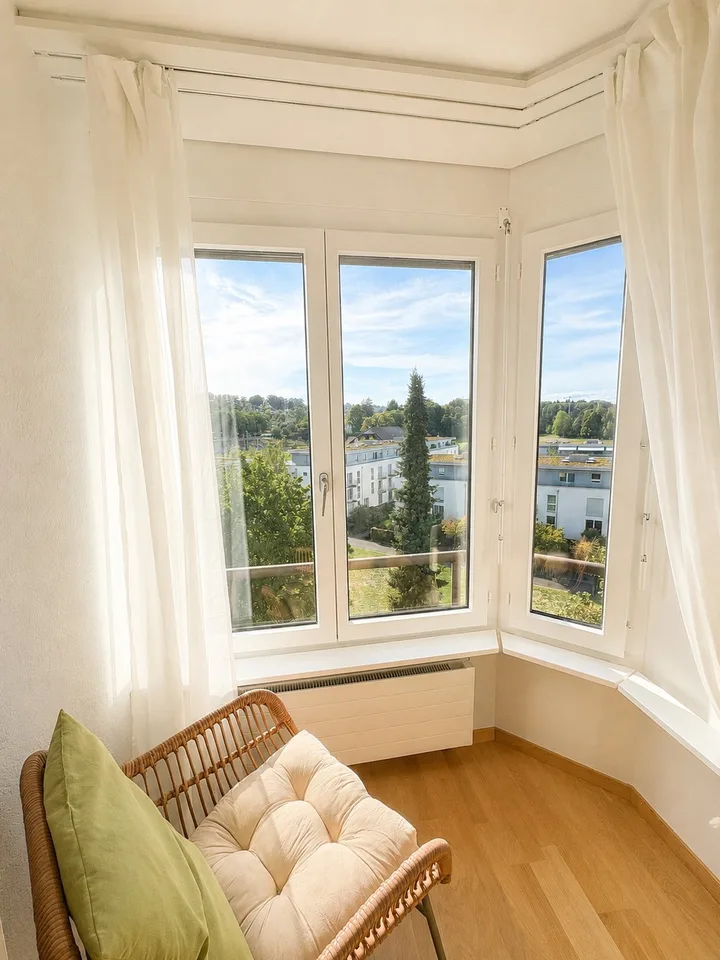 Möblierte 3.5-Zimmerwohnung in Wabern | 78 m² | Balkon, Büro & Parkplatz | Nov.März