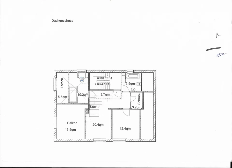 möbilierte Dachwohnung zentral und doch ruhig (befristet)