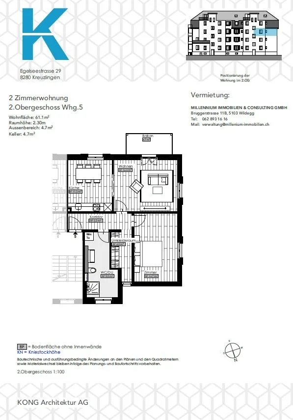 Egelseestrasse 29, 8280 kreuzlingen - CHF 1’570 inkl. NK pro Monat