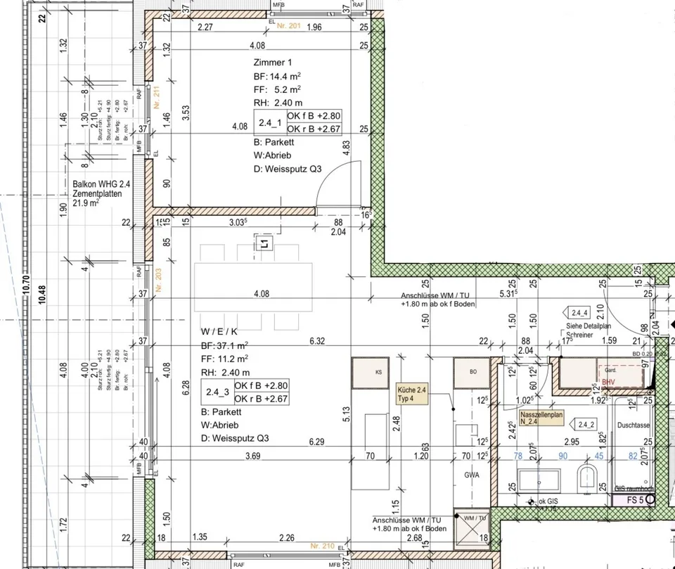 Appartamento moderno di 2,5 locali con balcone a Bertschikon