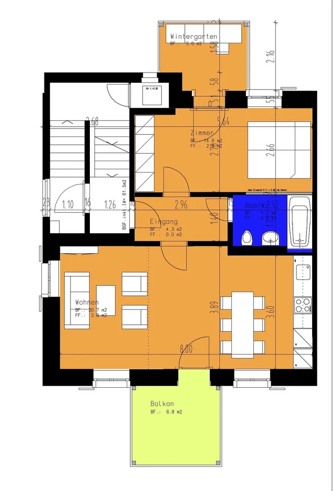 Möblierte 2.5-Zimmer-Wohnung in Winterthur befristet für 6 Monate
