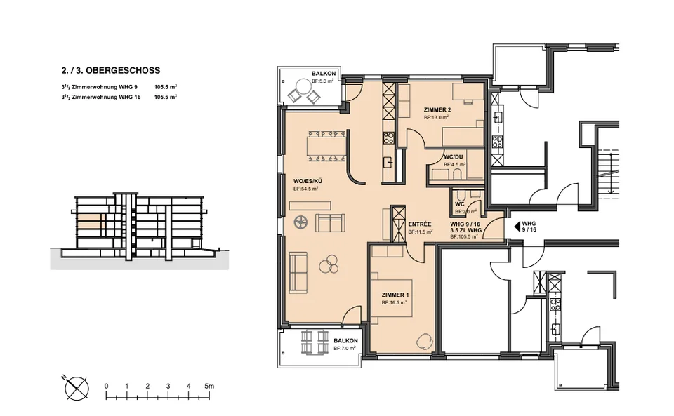 Grosszügige kernsanierte 3.5-Zimmer-Wohnung | 105 m² | 3 Min. zum Bahnhof Wädenswil