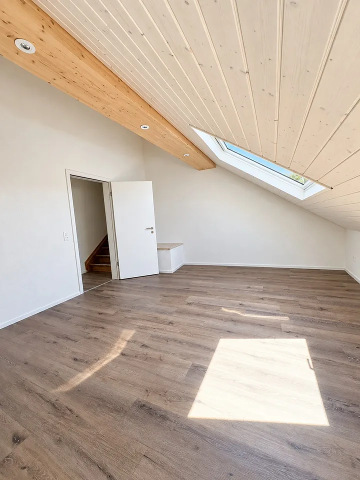 Grosszügige 4.5-Zimmer-Dachwohnung, Erstbezug nach Sanierung, 105 m²
