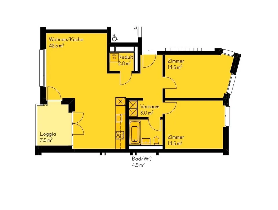 3.5-Zi-Wohnung möbliert, 83 m², Zürich-Stettbach – 3 Mte. Zwischenmiete, top ÖV-Anbindun