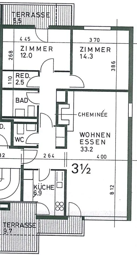 Spacious 3.5-room apartment with chimney – photo 12 of 12