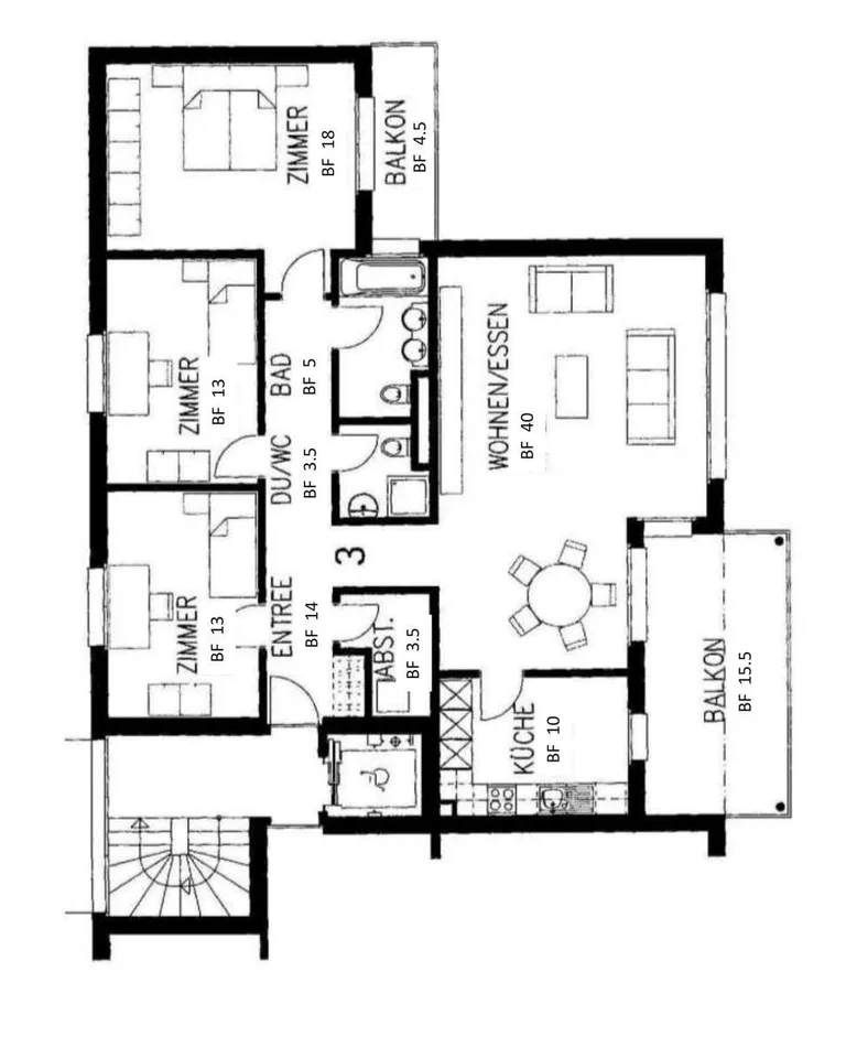 Appartement 4,5 pièces lumineux avec deux balcons et salle de bricolage optionnelle – photo 7 sur 9