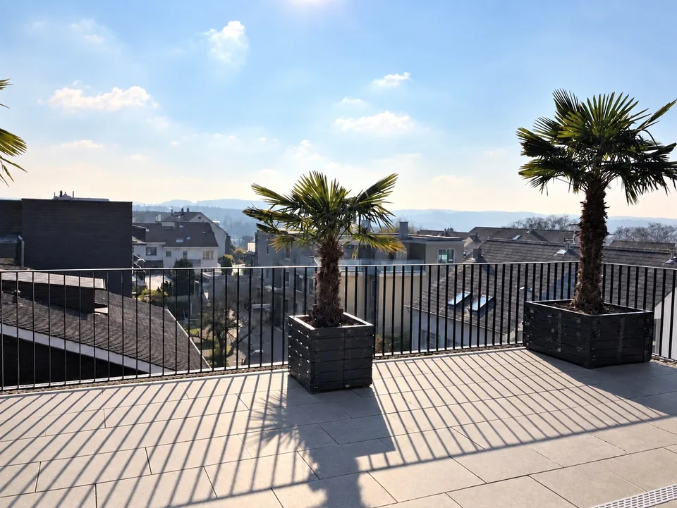 201 m² Attika-Maisonette – 3 Terrassen mit ca. 90 m², Alpenblick & Whirlpool – Foto 6 von 16