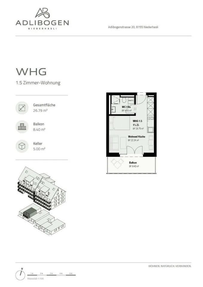 Habitation moderne dans le nouveau bâtiment ADLIBOGEN - appartements de 1,5 pièces – photo 5 sur 5