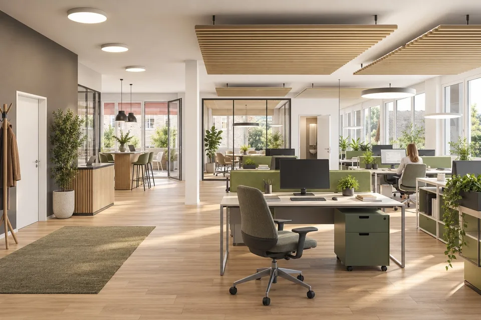 Exklusive Büro- & Praxisfläche mit Attikaterrasse und Säntissicht im Ziegelei-Quartier Berg TG – photo 2 sur 13