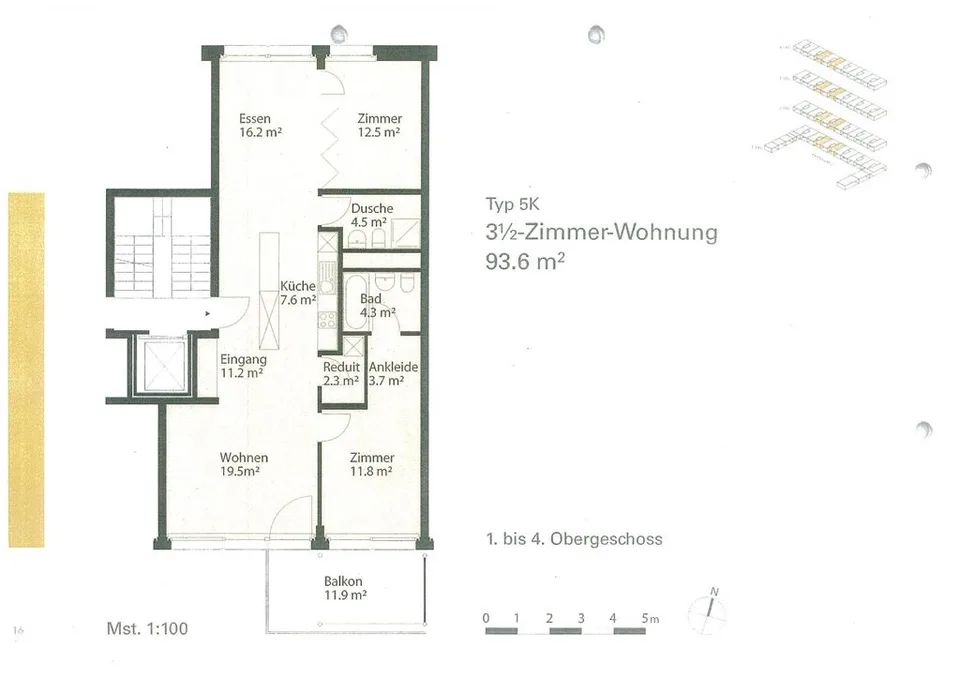 3.5-Zimmerwohnung in Winterthur mit Balkon – foto 8 di 8