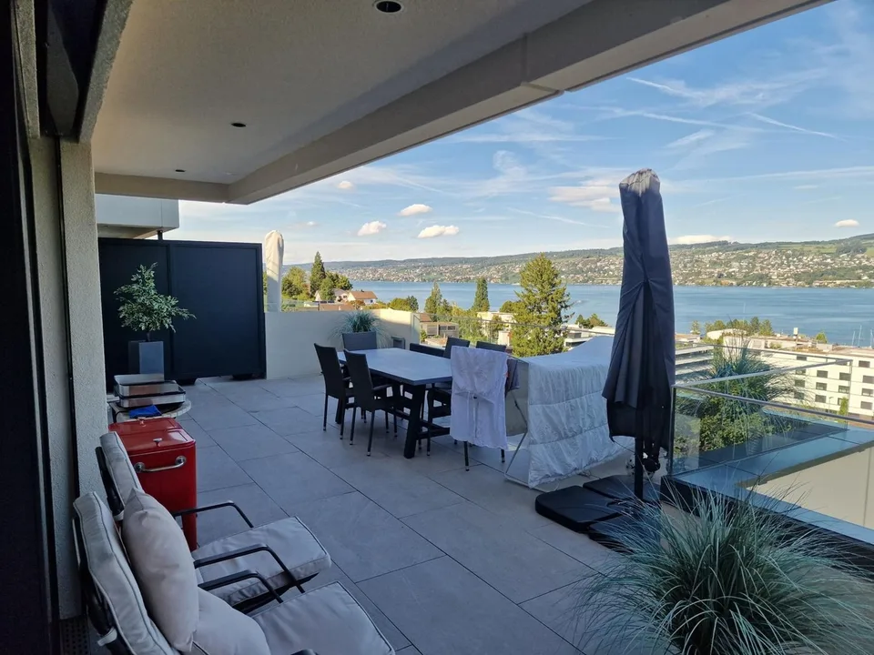 Atemberaubende Seeblick & Bergblick moderne Wohnung in Horgen – Foto 3 von 9