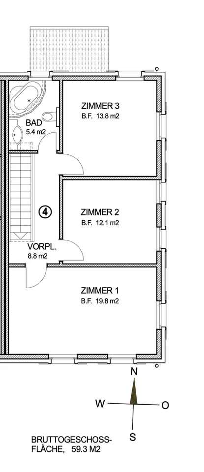 Grosszügige 4.5-Zimmer-Maisonettewohnung mit Garten und Weitsicht! – Foto 15 von 15