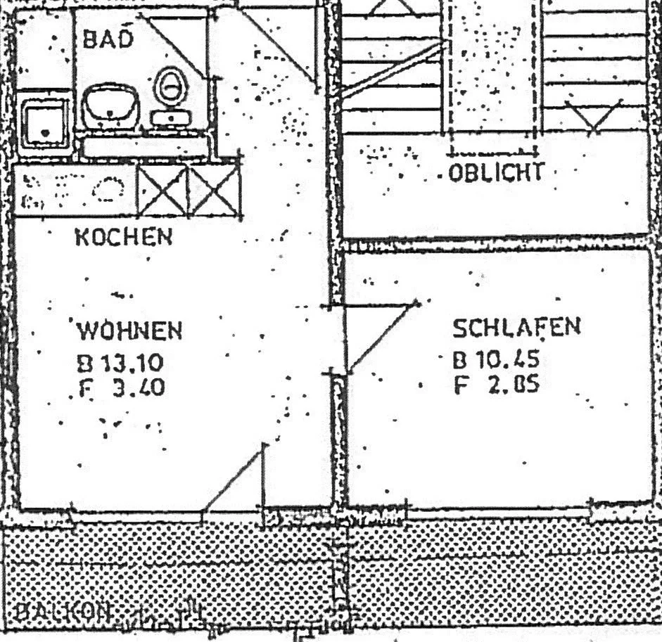 Wohnung mit moderner Küche & Balkon für Singles – Foto 8 von 8