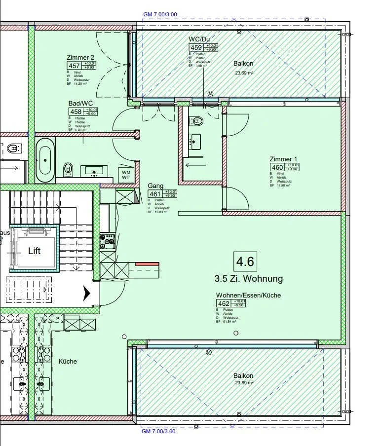 Grosszügige 3.5-Zimmer-Attikawohnung mit zwei Terrassen – Foto 13 von 13