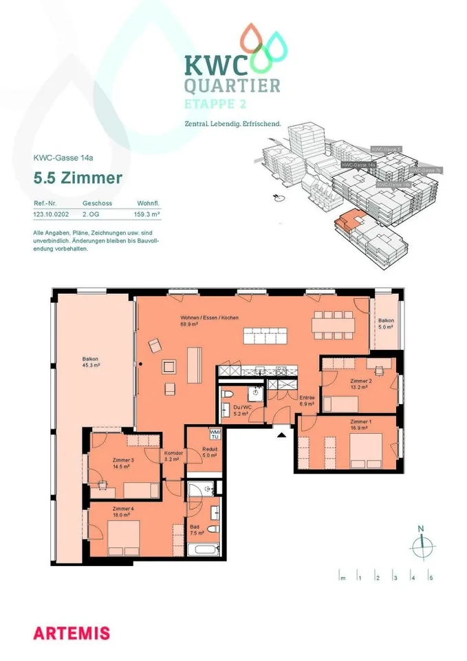Moderne Wohnung mit grosser Terrasse – Foto 4 von 12