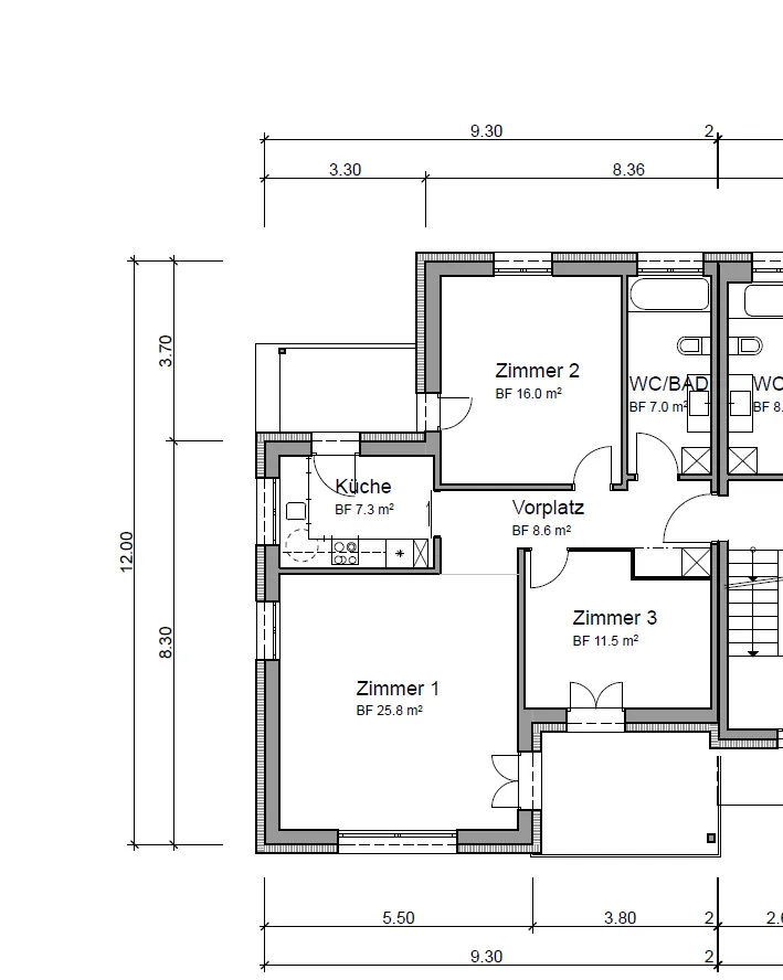 Charmante 3.5-Zimmerwohnung mit Balkon – Foto 3 von 8