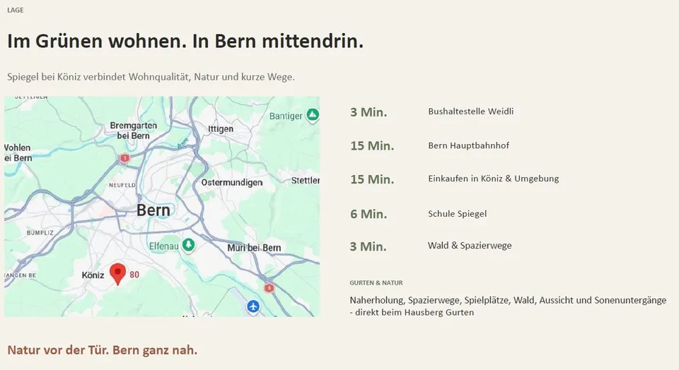 6½ ZIMMER-HAUS IN SPIEGEL B. BERN (BE), MÖBLIERT, TEMPORÄR – foto 6 di 6