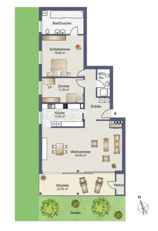 3.5-Zimmer-Gartenwohnung in Oberengstringen – möbliert zu vermieten – Foto 23 von 23