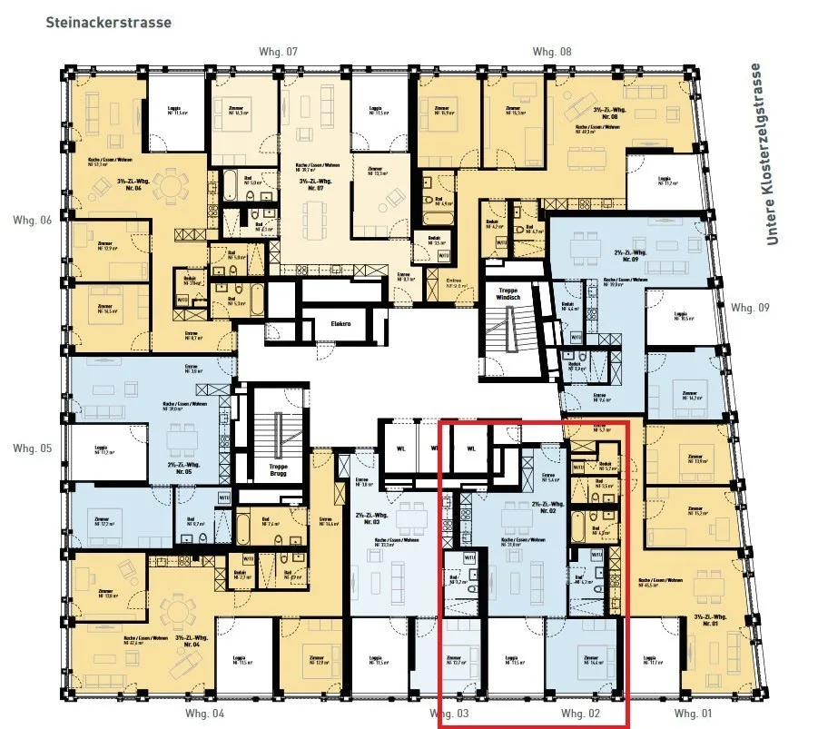 Moderne 2.5-Zimmerwohnung im 10.OG im Zentrum von Brugg-Windisch – Foto 7 von 7