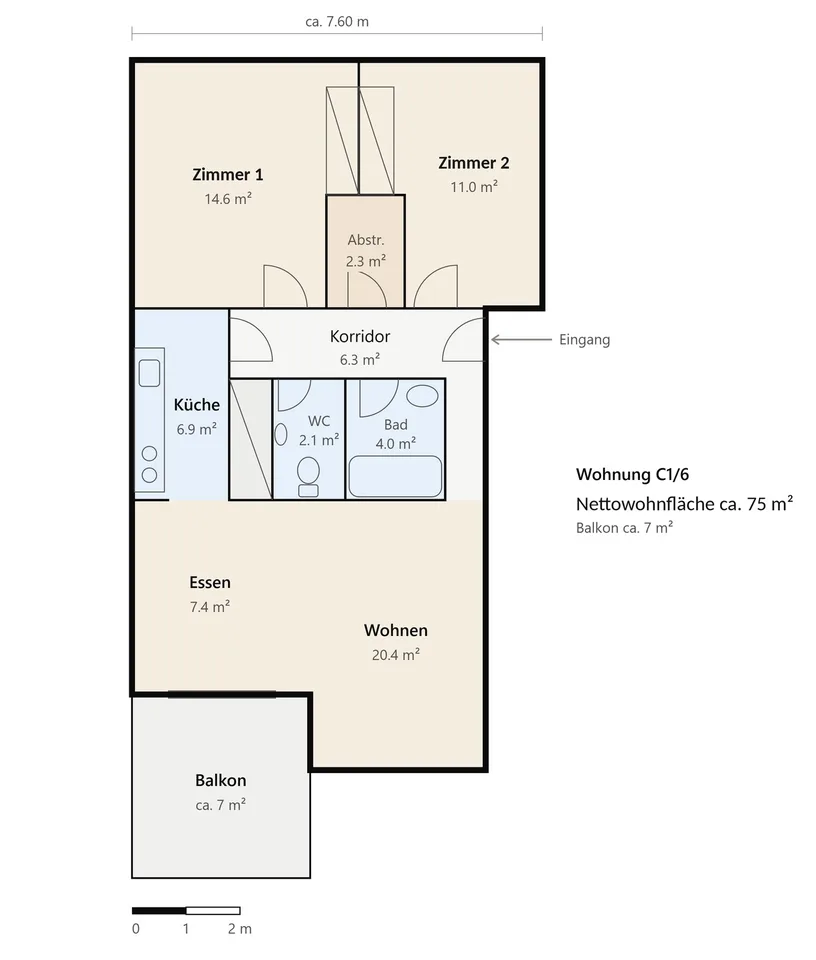 Appartamento di 3.5 locali con balcone soleggiato e vista sulla verde – foto 13 di 13