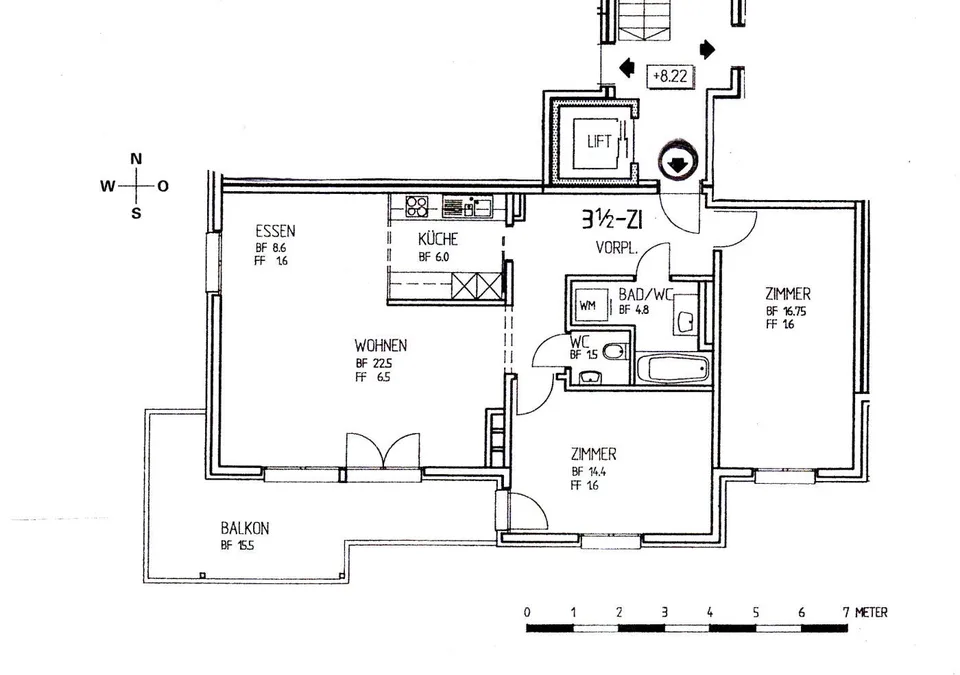 Ruhige und sonnige 3 ½- Zimmer-Wohnung mit herrlicher Weitsicht in die Berge – Foto 11 von 11