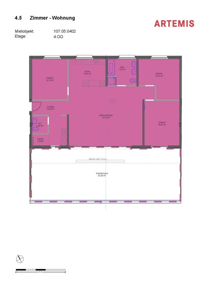 So lässt es sich wohnen! 82m2 Terrasse! – Foto 3 von 9