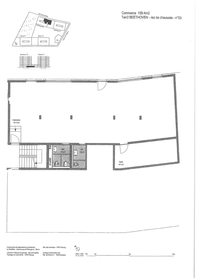 SURFACE COMMERCIALE D'ENV. 159 M² AU REZ AVEC GRANDES VITRINES – photo 2 sur 5