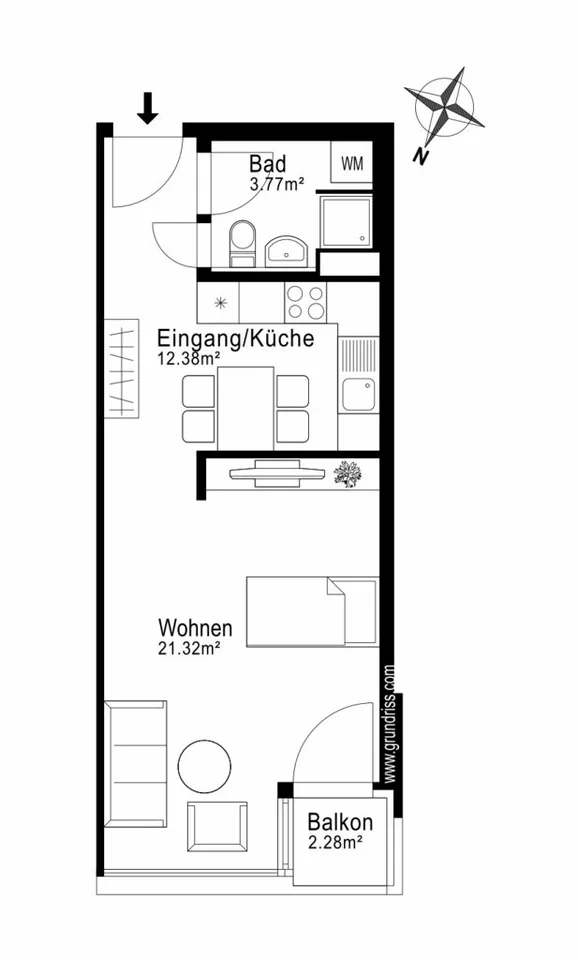 Attractive and bright apartment at the exhibition square – photo 5 of 5