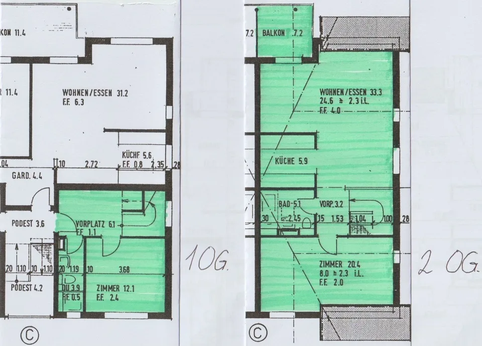 Schöne ruhige 3 1/2 Zimmer-Maisonettewohnung im 1.OG & 2.OG mit 95m2 zu vermieten – Foto 15 von 15