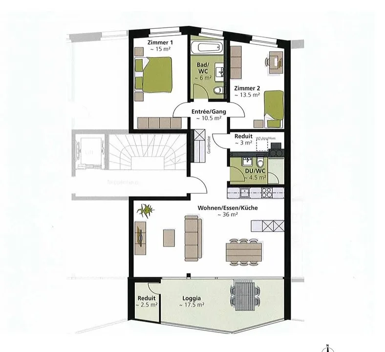 Your new 3.5 room apartment centrally located in Aarau Rohr – photo 12 of 12