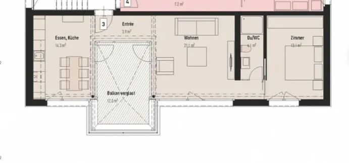 Befristete 2.5 Zimmer Wohnung in Baar / Temporary 2.5-room apartment in Baar – Foto 8 von 8