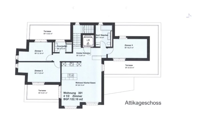 Attika 4.5 Z. Whg, Wallisellerstr. 115 in Opfikon inkl. PP – Foto 13 von 13
