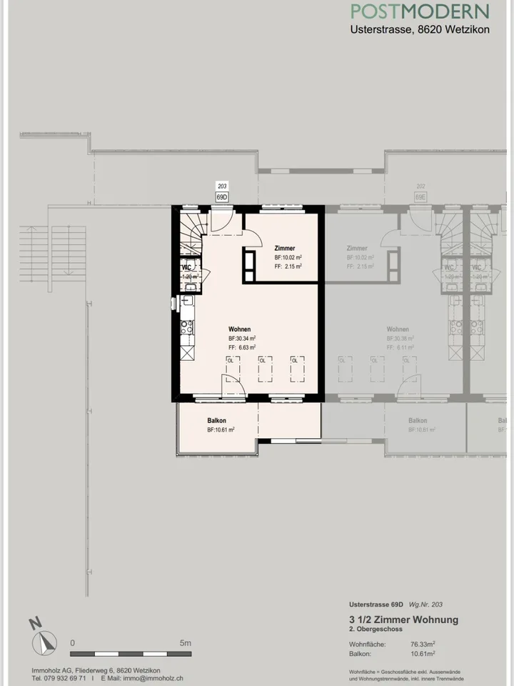 Helle 3.5 Zimmer Wohnung – Foto 13 von 14