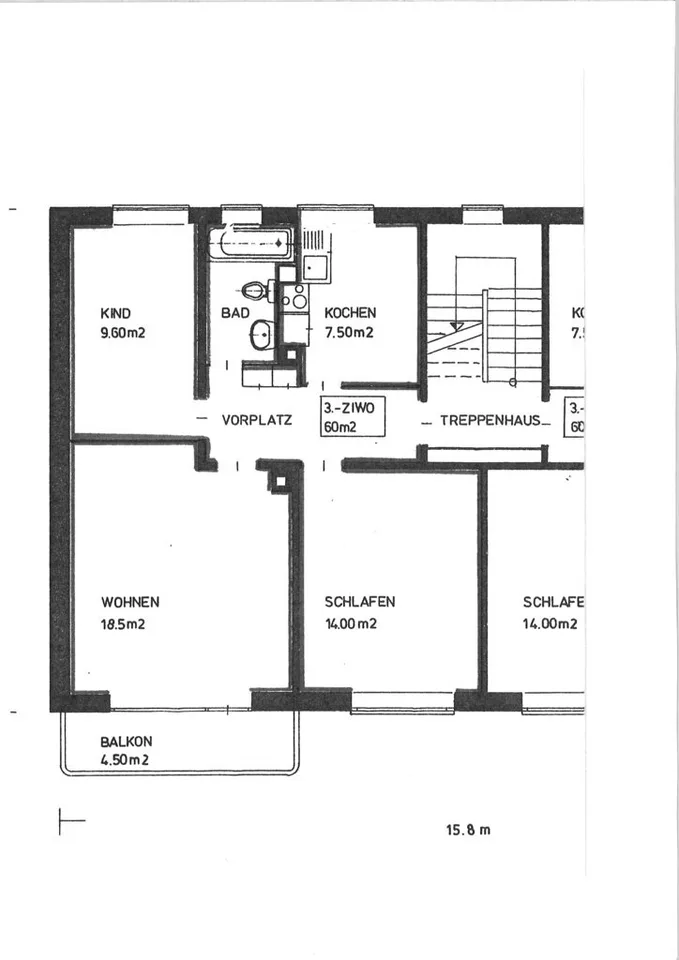 Schöne 3-Zimmerwohnung mit Balkon an ruhiger Lage – Foto 6 von 6